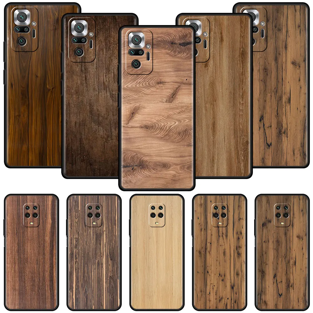 

Fashion Wood Pattern Tpu Case For Xiaomi Xiaomi Mi Poco X3 NFC M3 F1 F3 GT Phone Capa Redmi K40 Pro For Mi 11 Lite Soft Cover