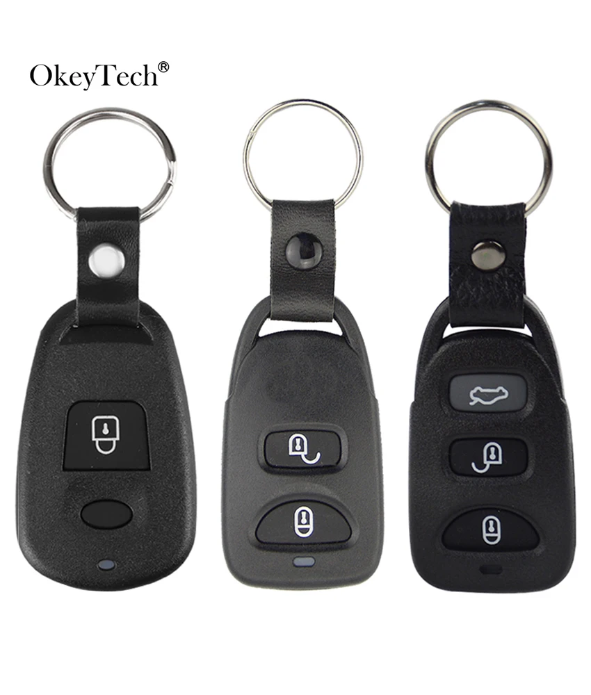 

OkeyTech Remote Car Key Shell 1/2/3/4 Key Button For Hyundai Kia Carens Tucson Elantra Santa FE Sonata 2006 2007 2008 2009