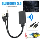Bluetooth-совместимый Aux-адаптер, беспроводной автомобильный аудиоприемник с USB на гнездо 3,5 мм, аудио, Музыкальный Микрофон, гарнитура, адаптер для автомобильного динамика