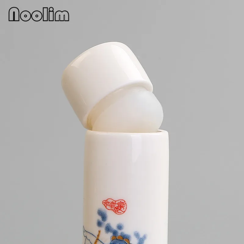 Керамические дорожные мини-банки Цзиндэчжэнь с ручной росписью Лотос