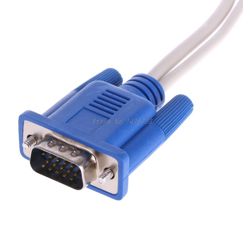Новейший VGA Male к TV S-Video RCA AV конвертер кабель адаптер оптовая продажа и Прямая