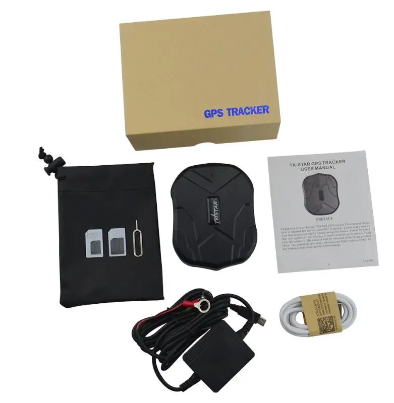 with charger and box TK905 TKSTAR водонепроницаемый сильный магнит gps трекер локатор для грузовиков, автомобилей, транспортных средств gps отслеживающее устройство, 5000 мАч, платформа - Цвет: with charger and box