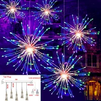 3m 500led christmas garland fireworks fairy lights window led copper wire string light for xmas new year bedroom decor lightin