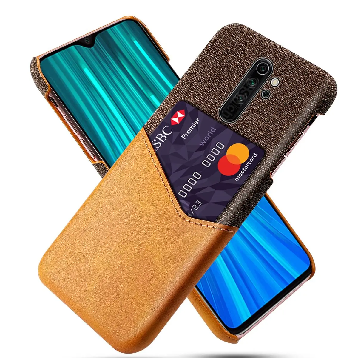 Orange Для Xiao mi Red mi 7A Red mi Note 7 8 Pro Чехол из кожаной ткани Комбинированный противоударный чехол для Xiaomi mi 9T Red mi K30 чехол-кошелек для карт - Цвет: Orange