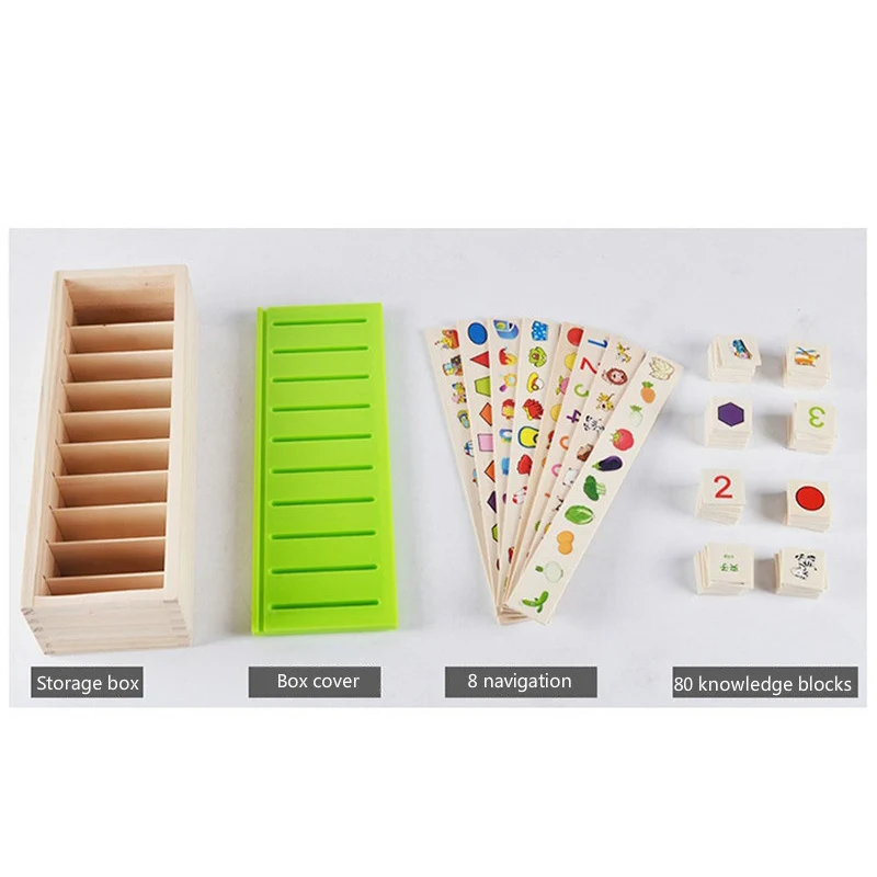 

Montessori Early Educational Learn Toy Mathematical Shape Knowledge Classification Cognitive Matching Kid Wood Box Children Gift