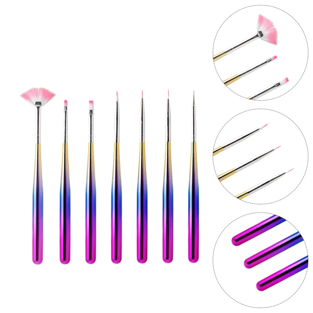 

1 Set/7pcs Light Therapy Pen Nail Art Brushes Multifunctional Manicure Brushes