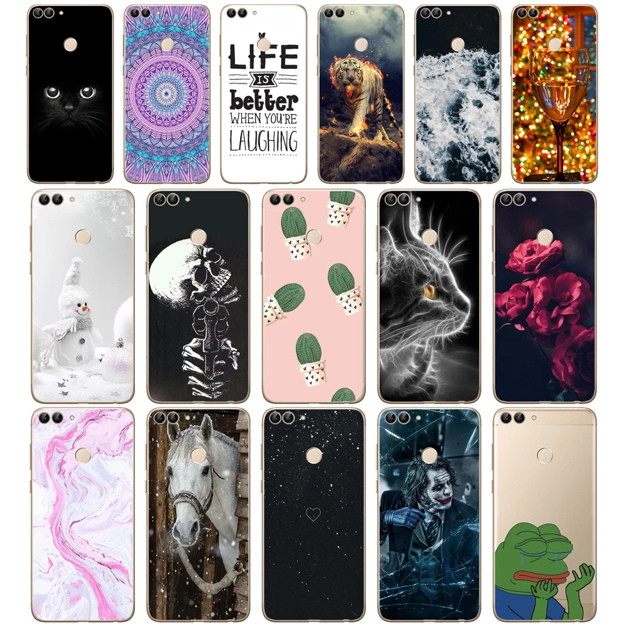 Huawei P Smart Case TPU Мягкий силиконовый прозрачный чехол для телефона huawei P Smart Cover FIG-LX1 Enjoy 7S Чехол