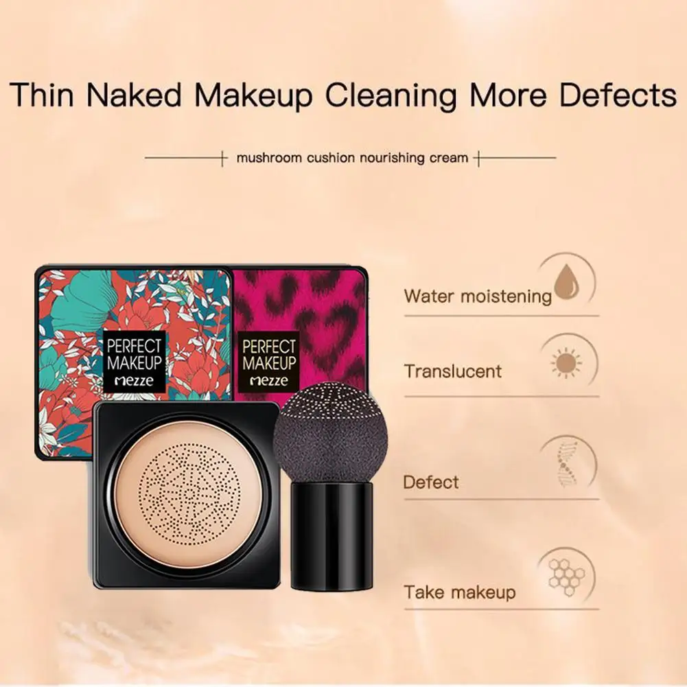 

BB Cream Air Cushion Foundation Mushroom Head CC Cream Base Cosmetic Concealer Cosmetics Moisturizing Whitening Makeup Make Q1V5