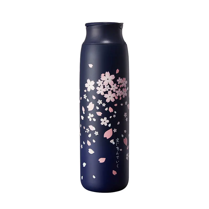 

Creative Floral Thermos Water Bottle Flask Leakproof Stainless Steel Mug Sport Gym Drink For Water Cool Insulated Cup AA0659