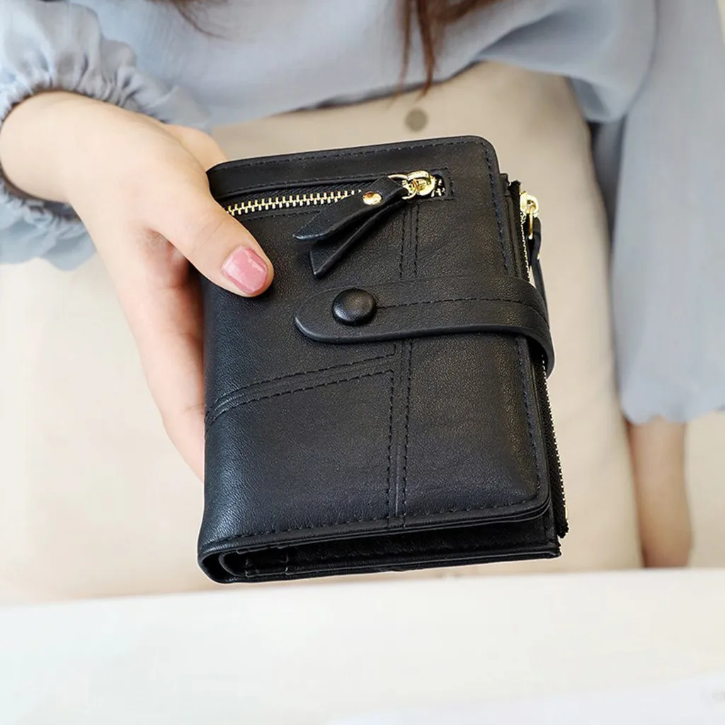 Aelicy Girls Wallet leather simple Fold Women Short Female Coin Purse Card Holder Handbag carteira feminina drop ship NEW | Багаж и сумки