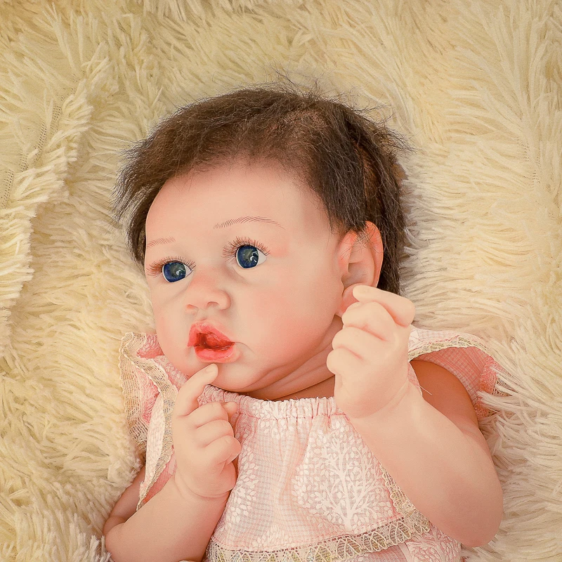 22 дюйма 55 см полностью силиконовая кукла Bebe Reborn куклы для детей реалистичные