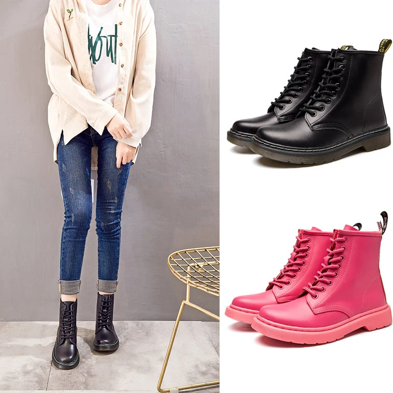 Женские ботильоны обувь из натуральной кожи ботинки в байкерском стиле на