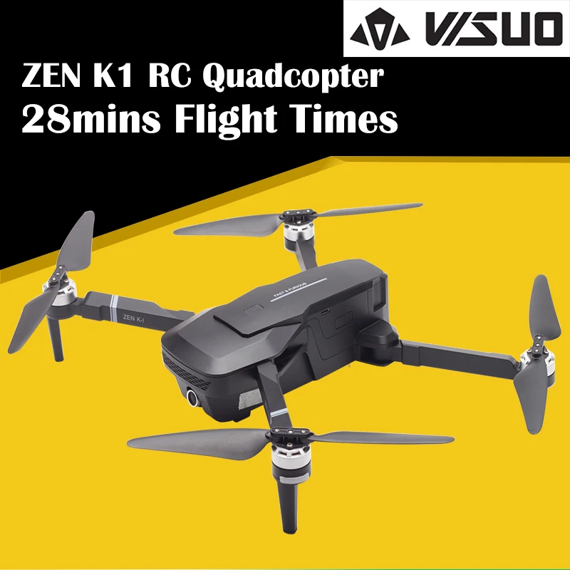 Бесщеточный Радиоуправляемый Дрон VISUO ZEN K1 с Wi Fi GPS 50X Zoom 4K широкоугольная HD Двойная