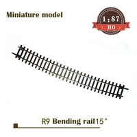 miniature model 187 ho ratio r9 curved rail 55219 15 %c2%b0 single subgrade rail set train sand table material