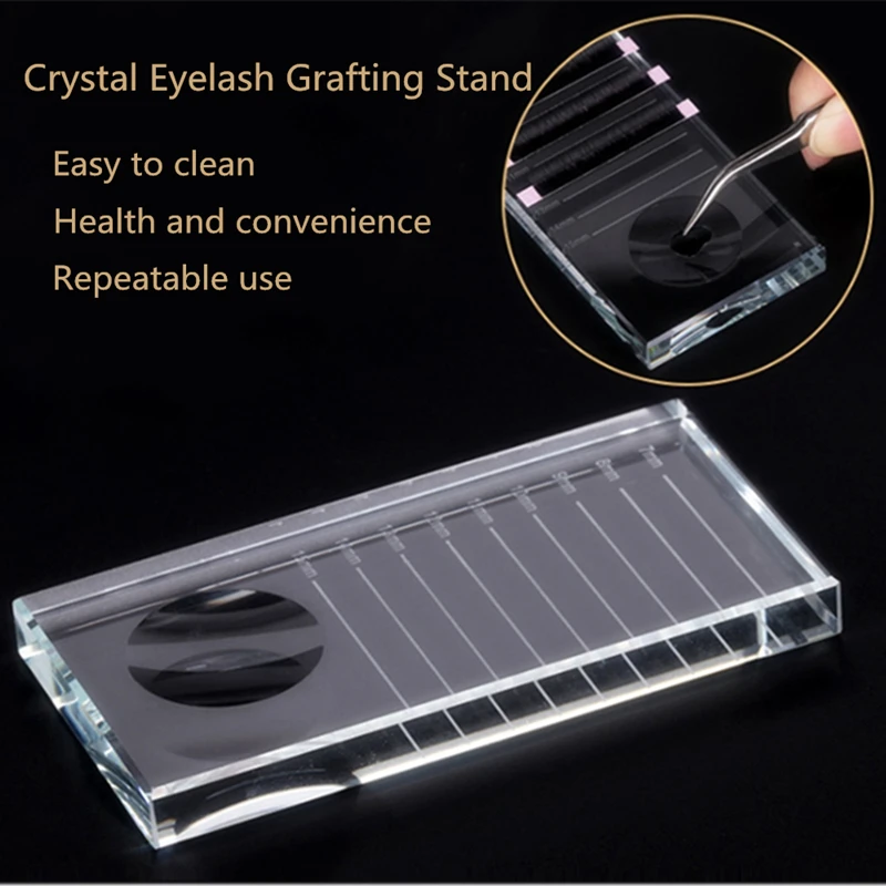 

Two In One Lash Extension Supplies Lashes Holder Crystal Stone Adhesive Glue Pallet for Eyelash Extensions 3/5 Pcs Per Lot