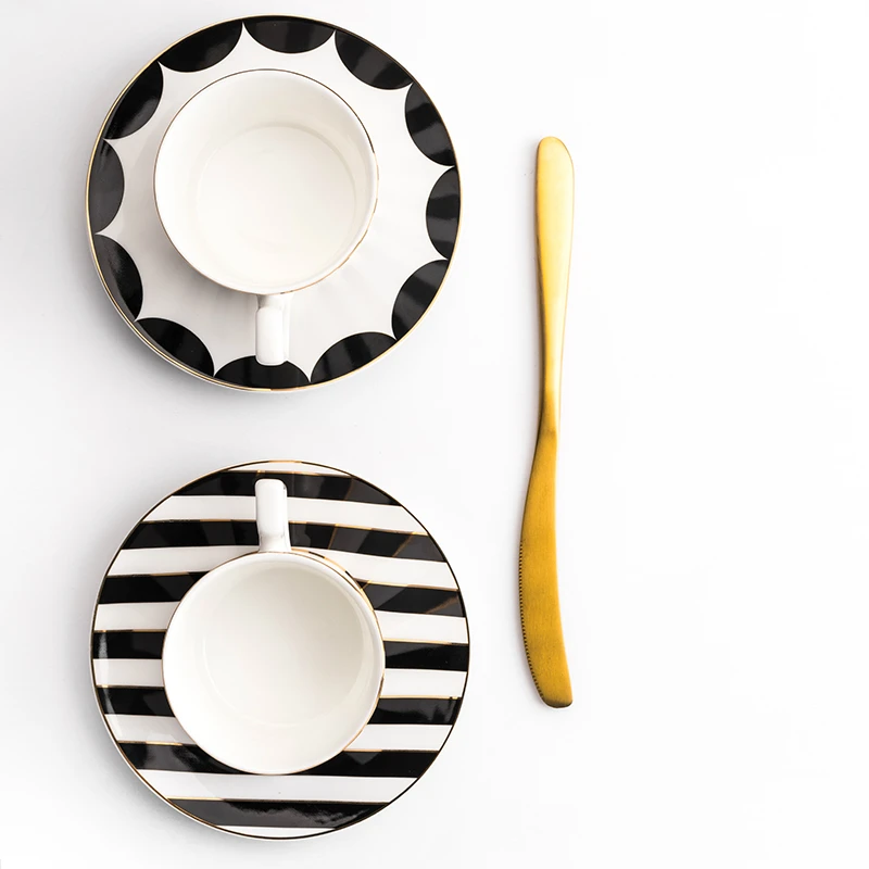 Творческий Черный и белый Керамика плита главным образом блюдо в стиле вестерн