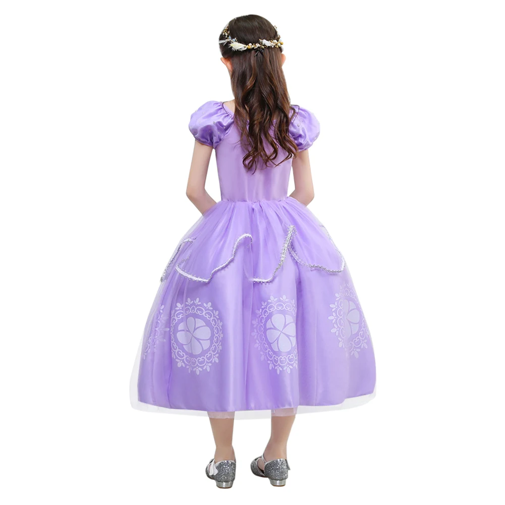 Маленький для девочек модное платье без рукавов с принтом Софии первой