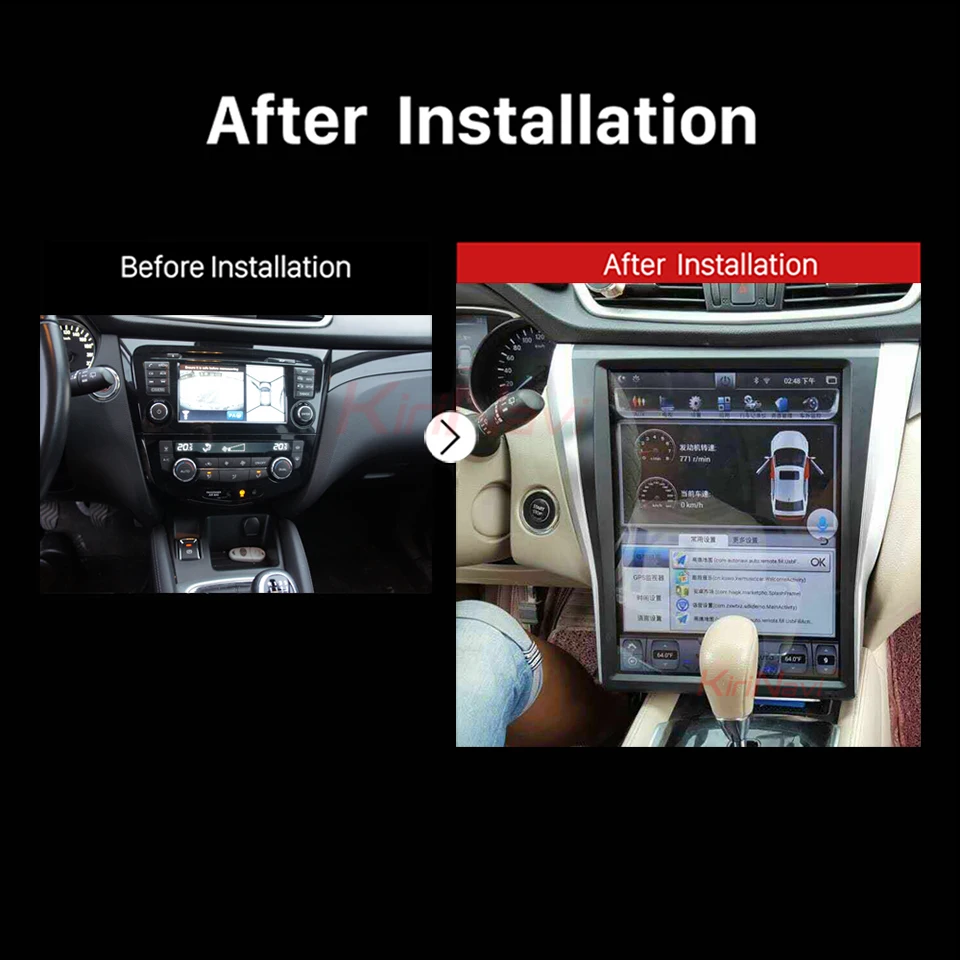

KiriNavi Vertical Screen Tesla Style 15.1" Android Car Dvd Player For Nissan X-trail Qashqai Car Radio Gps Navigation Bluetooth