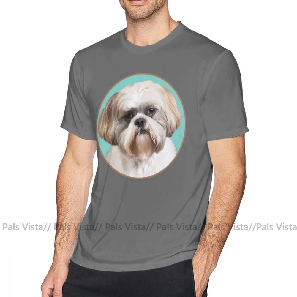 Футболка Shih Tzu футболка с короткими рукавами 4xl Мужская Базовая забавная принтом