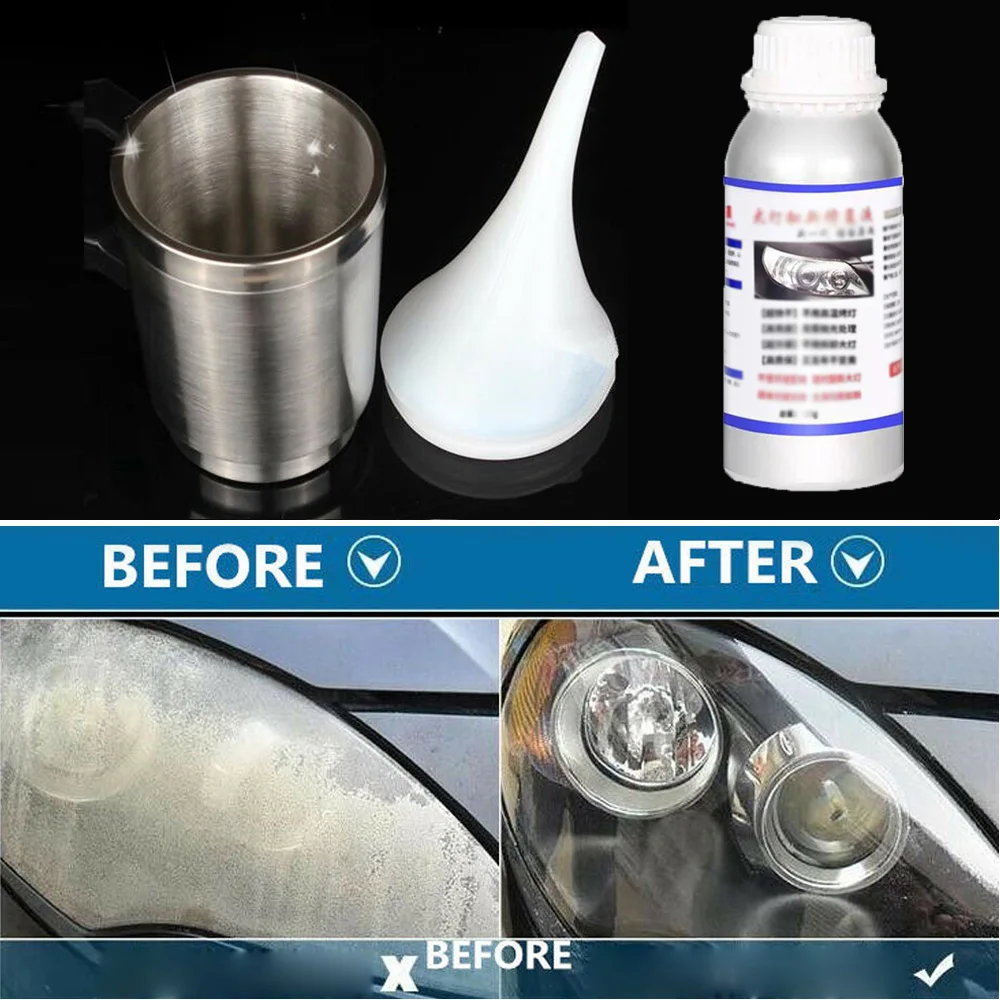 Набор для ремонта линз автомобильных фар распылитель 2 крышки 50 мл |