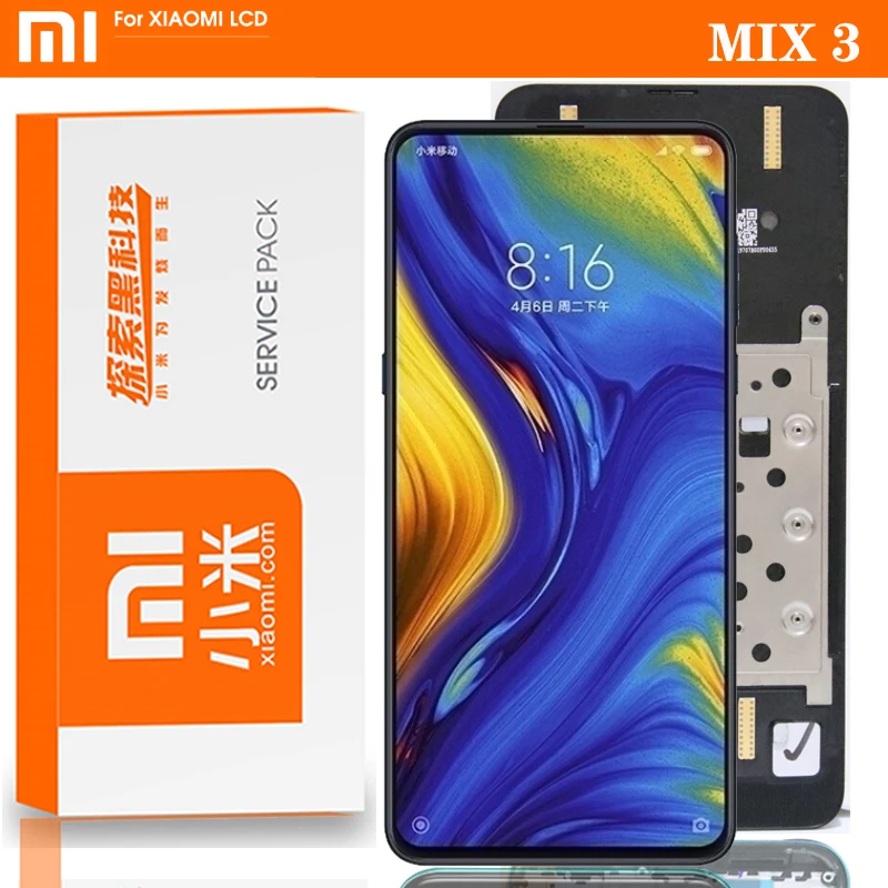 Оригинальный Amoled ЖК дисплей для Xiaomi MIX 3 сенсорный экран дигитайзер в сборе с