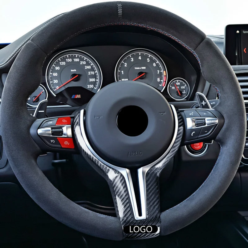 Купить Чехол для руля из углеродного волокна, подходит для BMW 123, 5, 6, 7 серии X1, 2, 3, 45, 6 M3/M4, полый F15