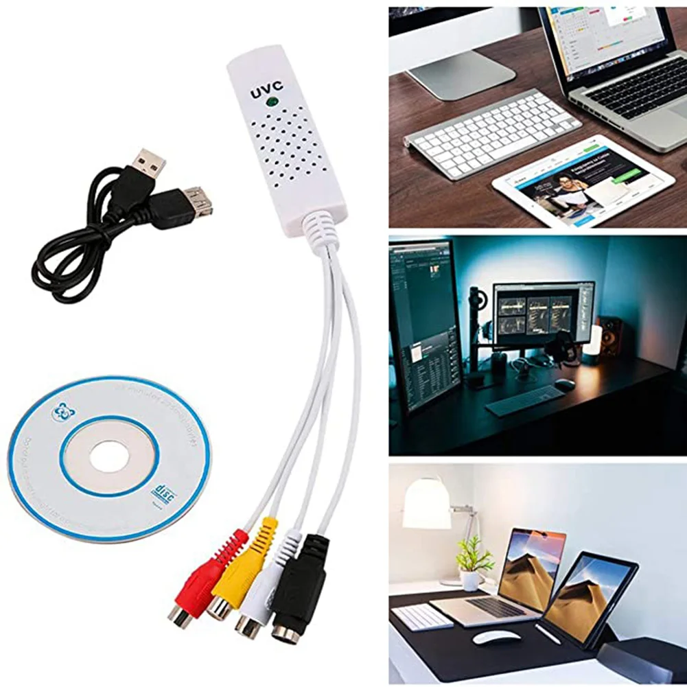 Портативный адаптер видеозахвата USB 2 0 VHS на DVD Карта для Win7/8/Vista JR сделки 1 комплект