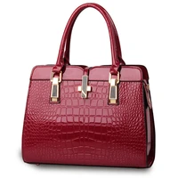 women luxury alligator pattern top handle hand bag fashion handbags female pu leather crossbody shoulder bags bolso feminina