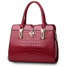Women Luxury Alligator Pattern Top-handle Hand Bag Fashion Handbags Female PU Leather Crossbody Shoulder Bags Bolso Feminina