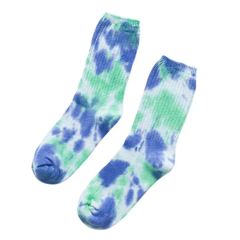 

Fashion Wild Skateboard Thick Cotton Socks Couple Tie Dyed Trendy Retro Sock Unisex X5XD