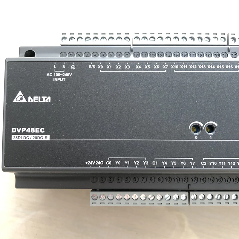 1 шт. программируемый контроллер PLC DVP48EC00R3 EC3 серии Стандартный PLC DI 28 DO 20 реле RS-232/RS-485 100-240VAC