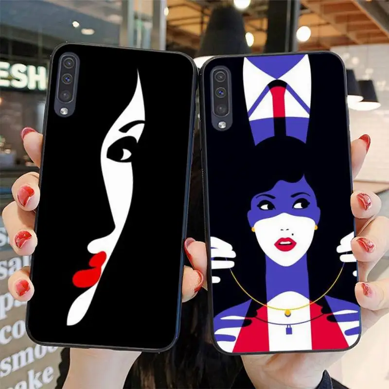 

Abstract Personality Girl Patterned Phone Case For Samsung A51 A71 A40 A50 A70 A10 A20 A30 A6 A7 A8 A9