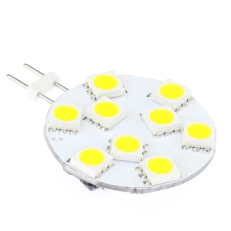 Светодиодная лампочка G4 12 В 24 9 светодиодов 5050SMD круглая плата 180 градусов
