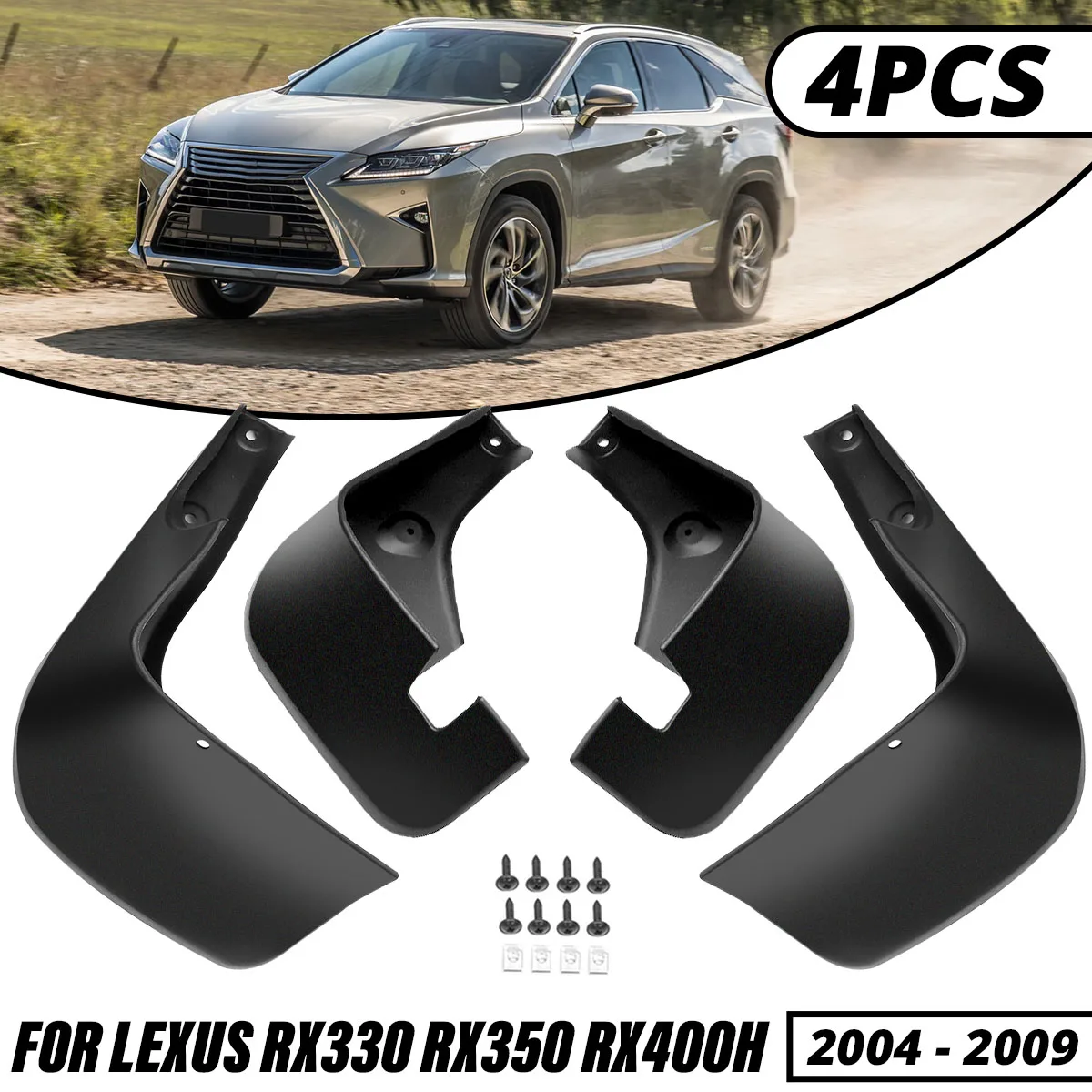 

4 шт., брызговики для Lexus RX330 RX350 RX400h 2004-2009 2005 2006 2007
