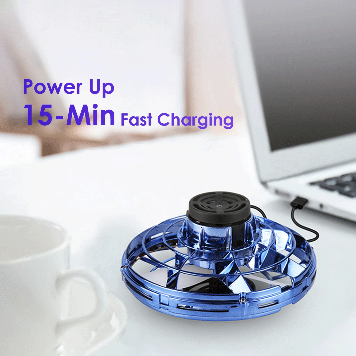 Летающий Гироскопический Дрон светодиодный Спиннер НЛО игрушка для детей мини