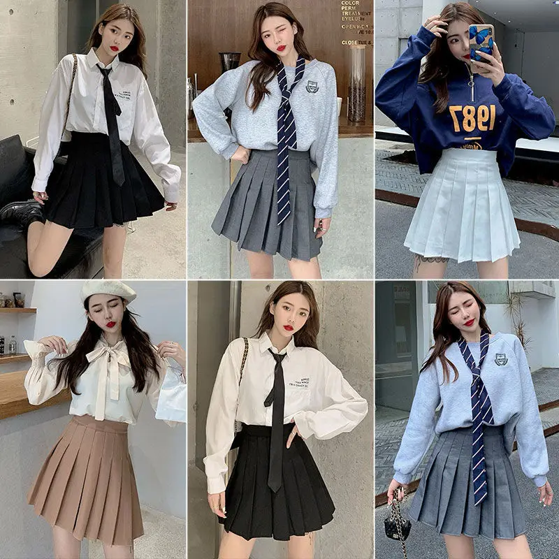 

Pleated skirt women's dress high waist A-line skirt half length skirt slim skirt JK uniform new spring and summer fashion in