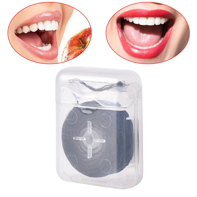 

1pc 50m Portable Dental Floss With Case Dental Flosser Oral Hygiene Teeth Cleaning Wax Mint Flavored Dental Floss