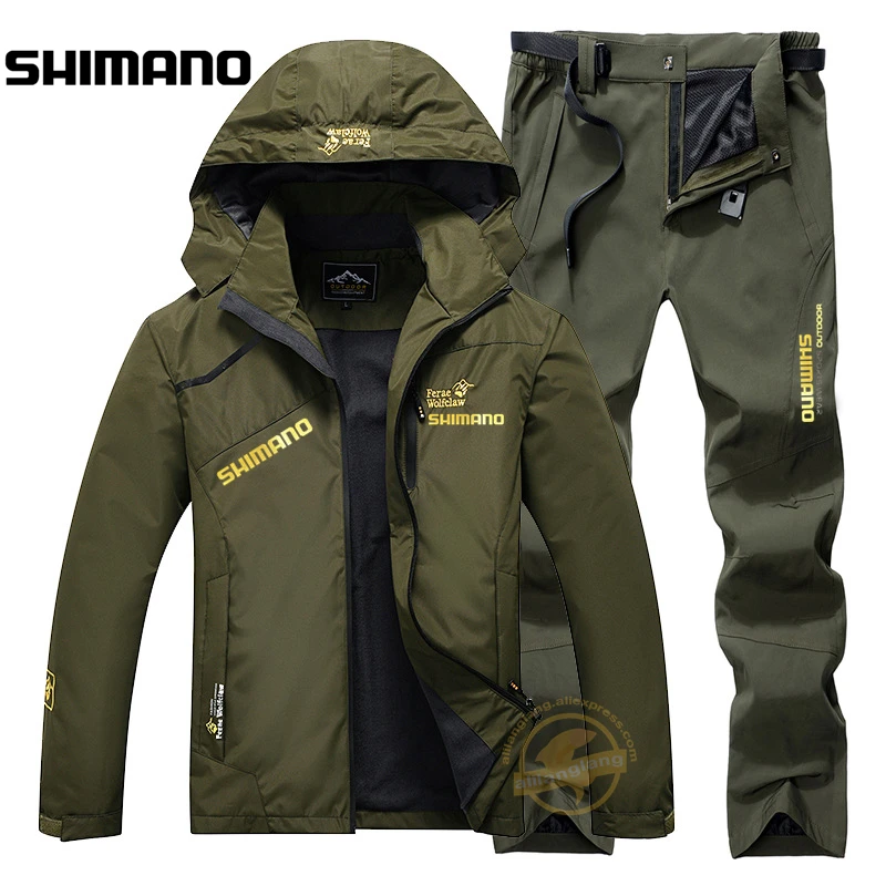 

Мужская осенне-зимняя новая одежда для рыбалки SHIMANO уютные ветрозащитные водонепроницаемые дышащие Рыболовные костюмы уличные спортивные ...