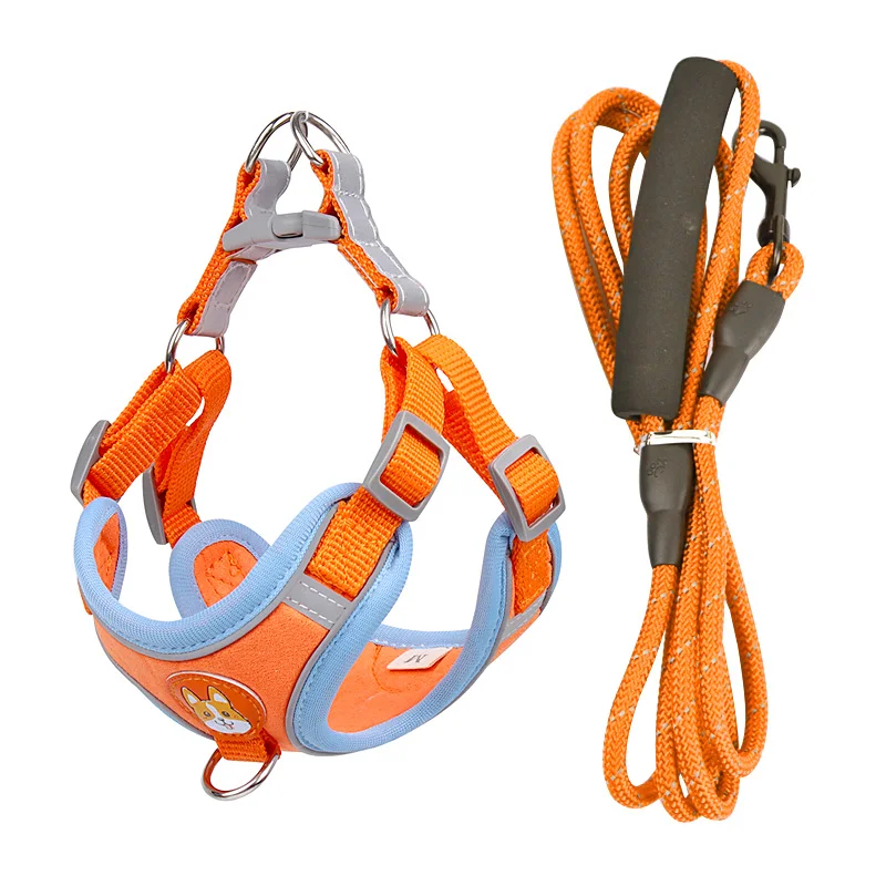 Регулируемая Светоотражающая шлейка для маленьких собак мягкий поводок