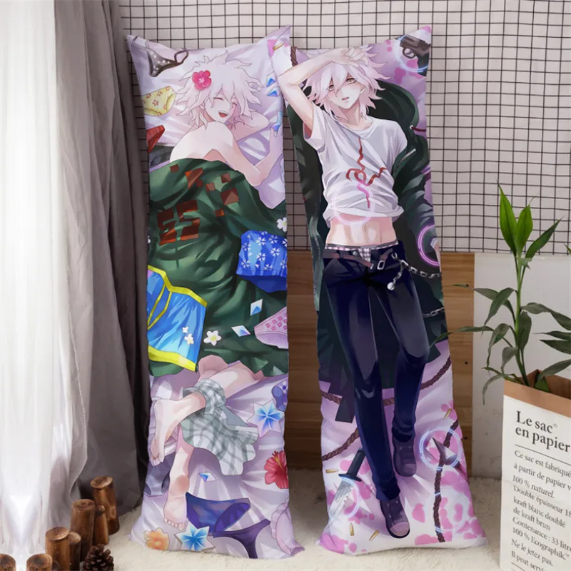 

Anime Game Danganronpa Nagito Komaeda Pillow Case Cosplay Dakimakura Cartoon Kawaii Men Women Costume Accessories