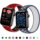 Ремешок Solo loop для Apple Watch Band 40 мм 38 мм, эластичный силиконовый браслет для iWatch Series 3 4 5 SE 6 44 мм 42 мм