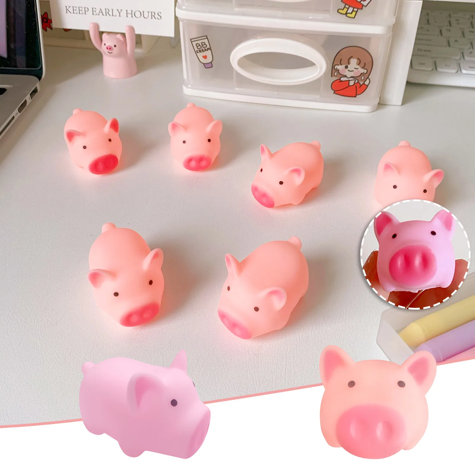 

Simple Antistress Toys Pig Cute Pink Toy To Vent Children Bath Pig Pinching Joys Stress Vent Toy Kids Adult Decompression Toy