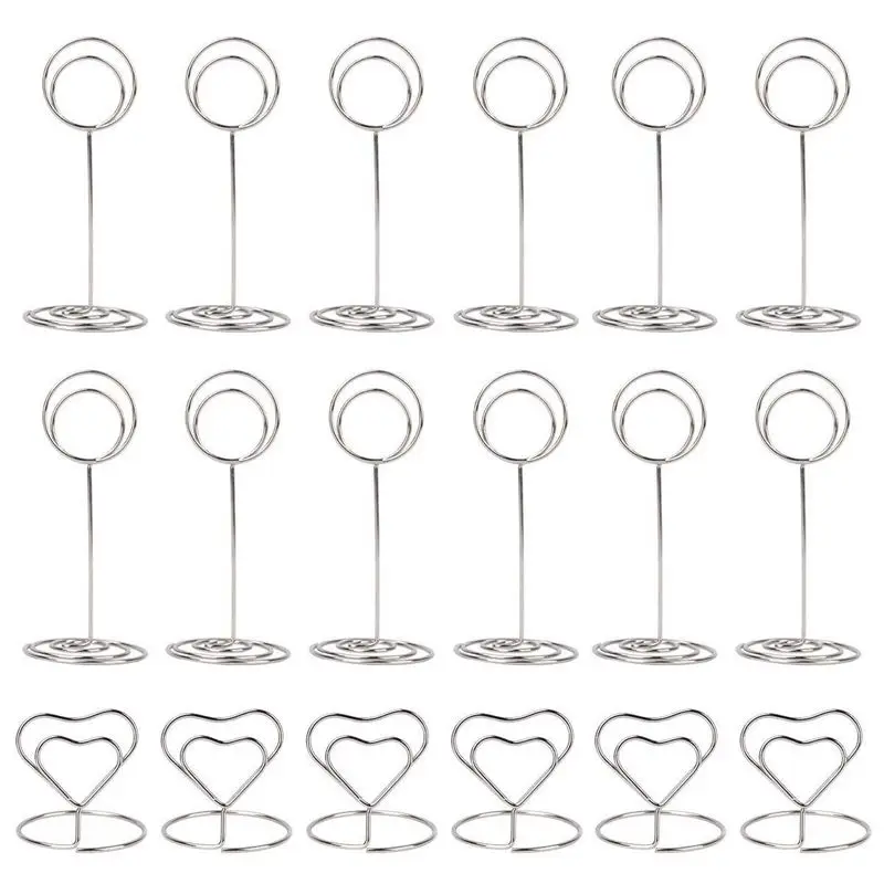 36 шт. серебряные держатели номеров столов свадебное место держатель для карт