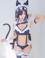 the black cat maid cosplay costume fashion sexy uniform suits full set unisex activity party role play clothing custom make any
