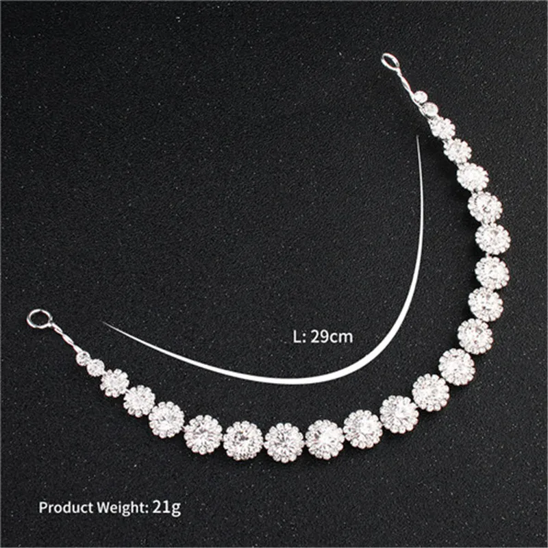 OKILY элегантные круглые стразы свадебные повязки на голову Невесты повязка