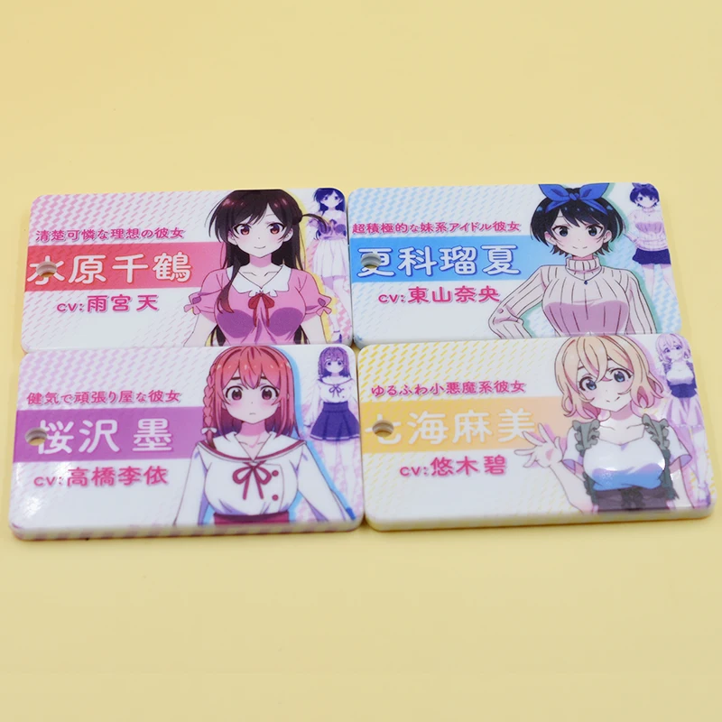 Anime Rent A Girlfriend Mizuhara Chizuru ABS Student ID Bus Bank Card Holder Keychain Case Cover Pendant Toy Cosplay |