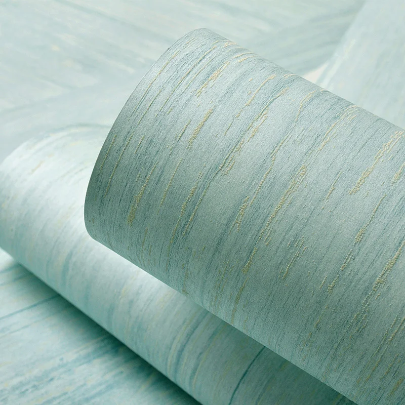 

Mediterranean blue wood grain non-woven wallpaper living room bedroom study teahouse restaurant TV background wallpaper