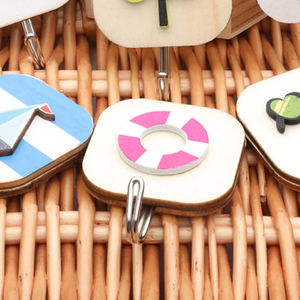 3 шт. креативный простой деревянный крюк для путешествий с мультипликационным