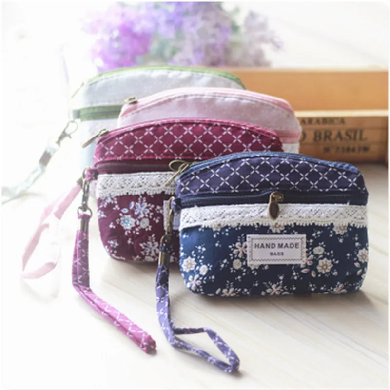 Маленькая кружевная тканевая сумка для женщин новый кошелек мелочи Детский