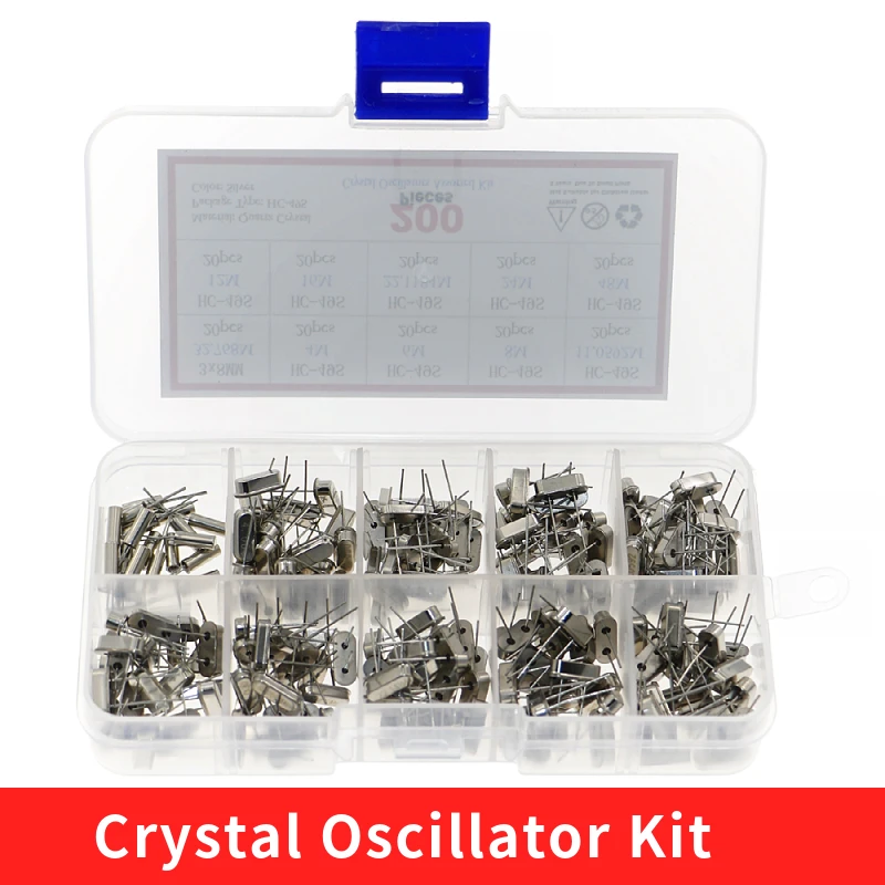 Кварцевый резонатор DIP Crystal 10 значений HC 49S комплект для осциллятора 4 МГц 6 8 12 16 24 25